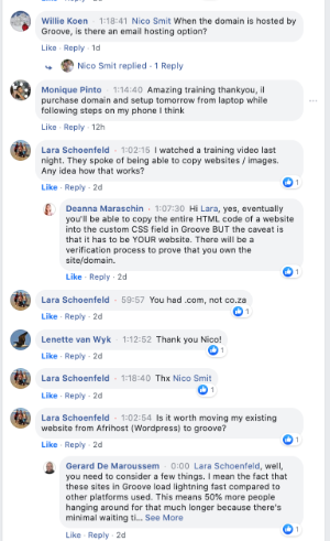 GrooveFunnels Training Feedback